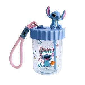 Disney Lilo & Stitch Collection plastic bottle with a straw and strap